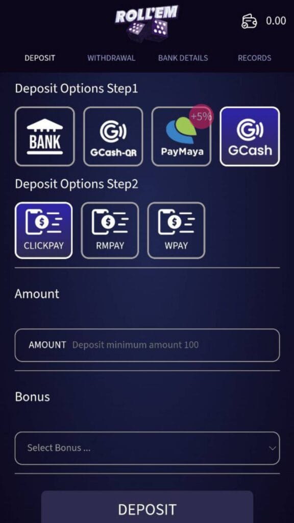 Rollem88 Casino Deposit